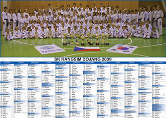 Kalendář se všemi členy SK Kangsim Dojang